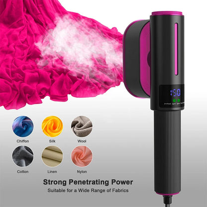 3 In 1 Clothes Ironer 1200W Rotation Head Steam Iron LED Temperature Monitor Handhold Travel Home Fabric Steam Ironing Machine