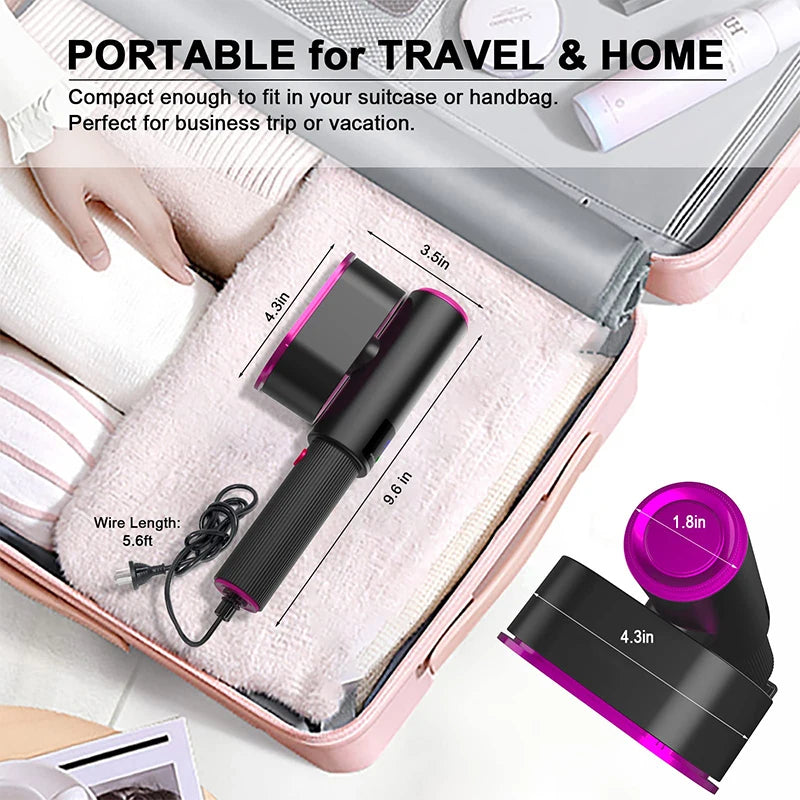 3 In 1 Clothes Ironer 1200W Rotation Head Steam Iron LED Temperature Monitor Handhold Travel Home Fabric Steam Ironing Machine